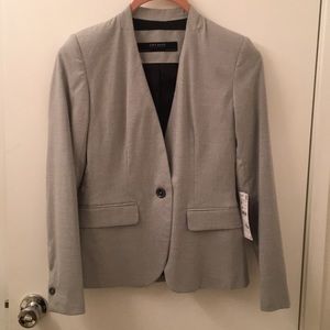 Zara basic grey/white blazer